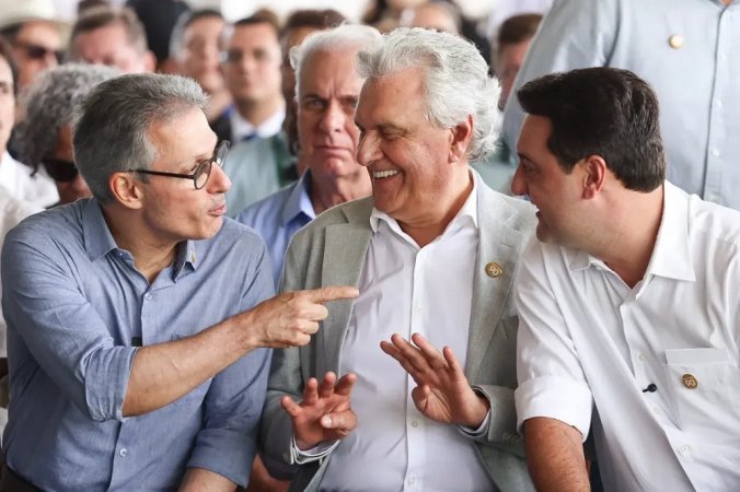 Zema, Caiado e Ratinho Jr em exposição