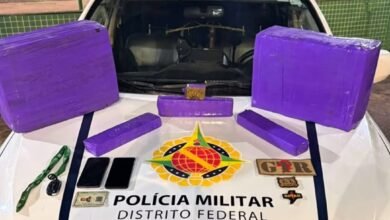 Homem é preso suspeito de transportar 47kg de maconha, no Distrito Federal (Foto: Divulgação)