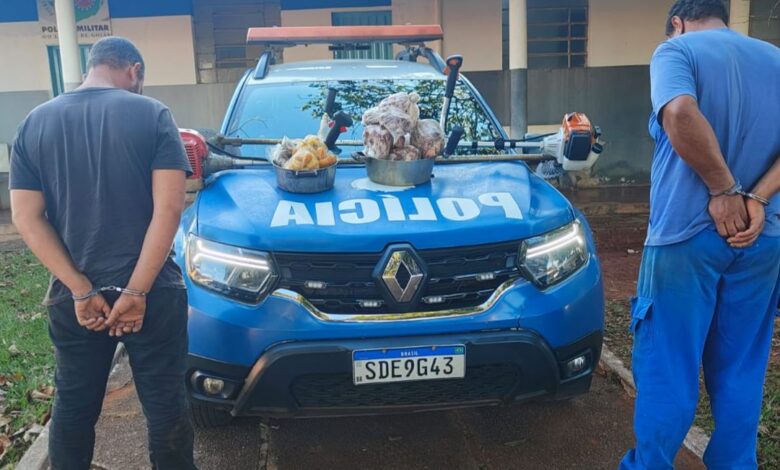 Dupla é presa suspeita de furtar roçadeiras em Bonfinópolis