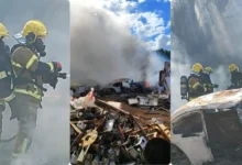 Incêndio atinge fábrica de reciclagem em Luziânia e mobiliza bombeiros
