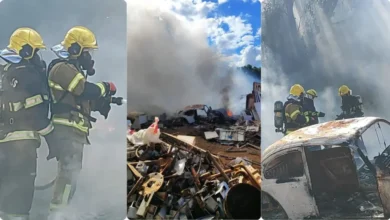 Incêndio atinge fábrica de reciclagem em Luziânia e mobiliza bombeiros