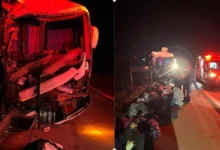 Ônibus com estudantes sofre acidente na BR-060 durante viagem para campeonato em Anápolis