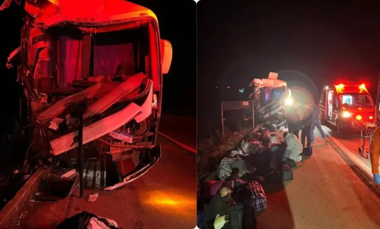 Ônibus com estudantes sofre acidente na BR-060 durante viagem para campeonato em Anápolis