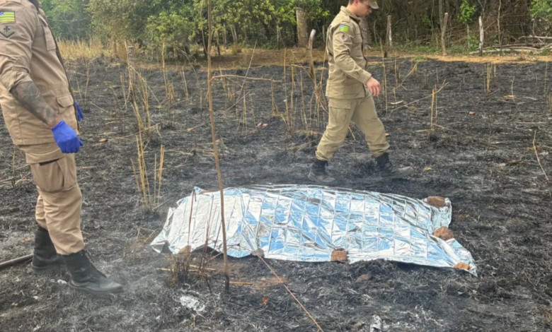 Idoso é encontrado morto após incêndio atingir propriedade rural em Piracanjuba